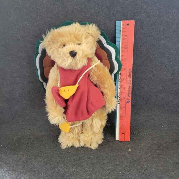 TERRY'S VILLAGE THANKSGIVING HOLIDAY TEDDY BEAR TURKEY COSTUME LOT/2 PLUSH - Picture 1 of 9
